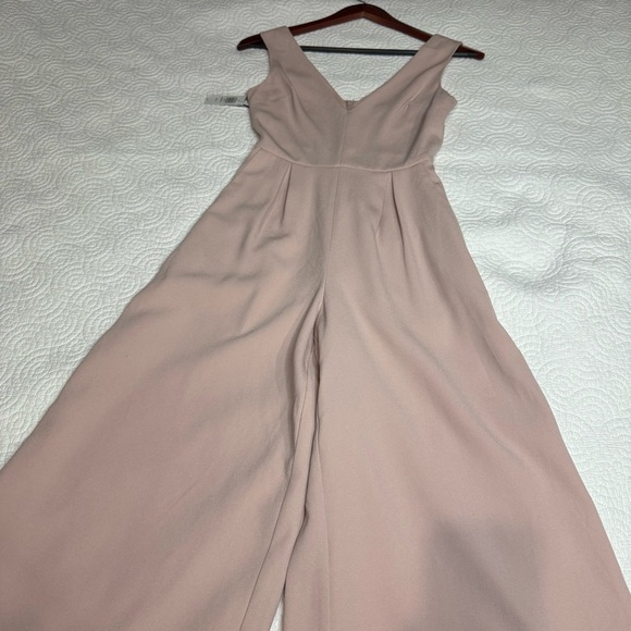 Babaton Pink V-Neck Jumpsuit with Wide-Leg Design - Picture 12 of 16